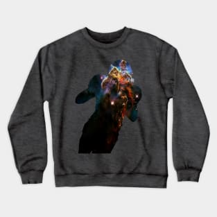 Galaxy Silhouette Gridiron Player Crewneck Sweatshirt